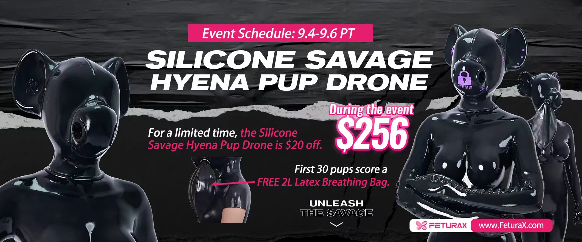 Silicone Savage Hyena Pup Drone hb2